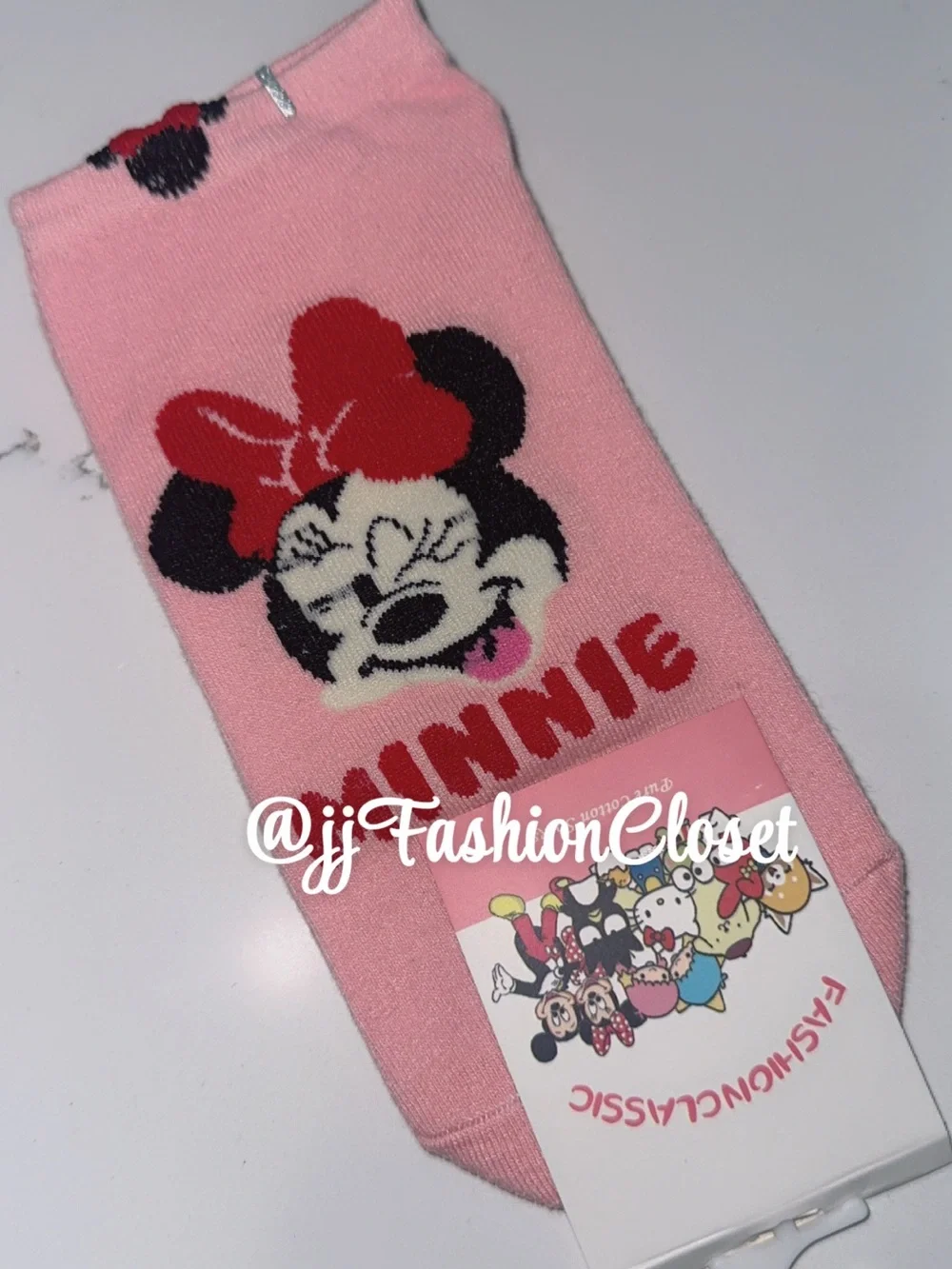 Kids Character Crew Socks - Pink, Light Blue, White, Lilac